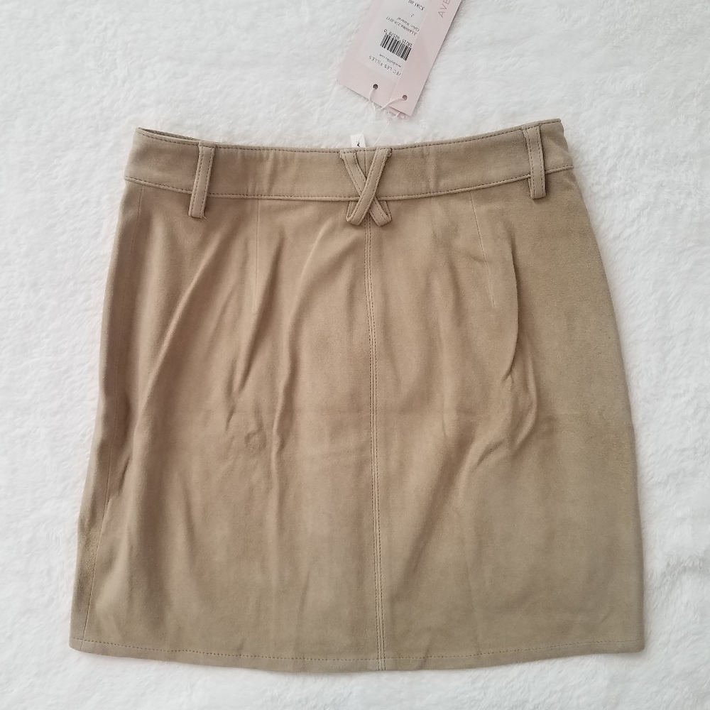 Avec Les Filles Button Suede Mini Skirt - Picture 4 of 4